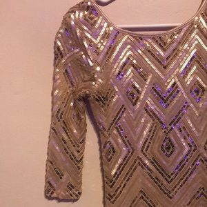 Gold Sequin Dress